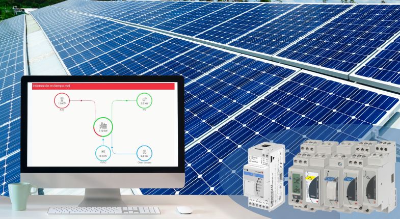 Paneles solares con medidores Carlo Gavazzi que maximizan la producción energética.