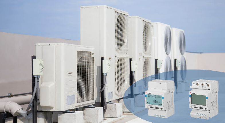 Sistema HVAC eficiente con medidores Carlo Gavazzi para optimizar el rendimiento energético